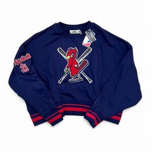 Vtg Style St. Louis‎ Cardinals MLB Pro Standard Women’s Navy Crewneck Sweatshirt